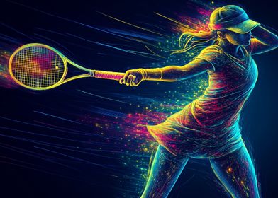 Tennis Player in Motion