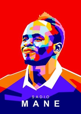 Sadio Mané Pop Art Portrait