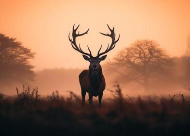 Majestic Deer at Sunset