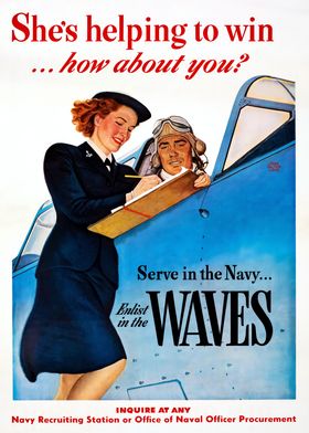 WWII Navy WAVES Recruitment Poster