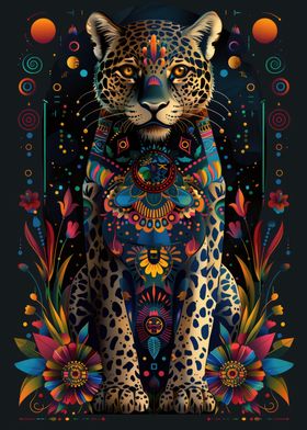 Ornate Jaguar Poster