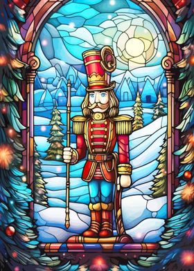 Stained Glass Nutcracker