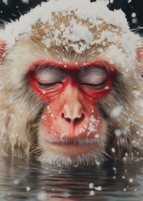 Snow Monkey Portrait