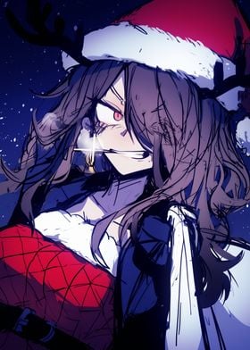 Dark Christmas Anime Girl