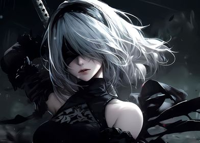 2B Anime Character Art