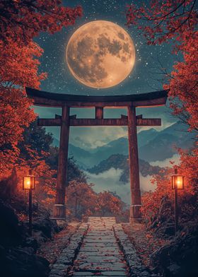 Japanese Moonlit Path