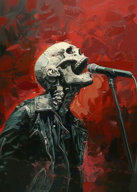 Skeleton Rock Star