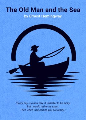 The Old Man and the Sea Minimalist Book Cover Poster