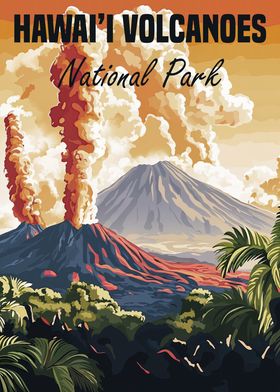 Hawaii Volcanoes National Park Poster