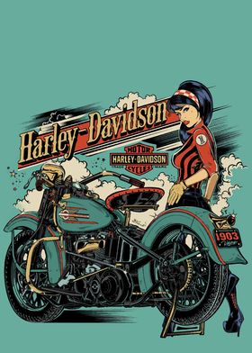 Harley-Davidson Pinup