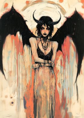 Dark Angel with Wings