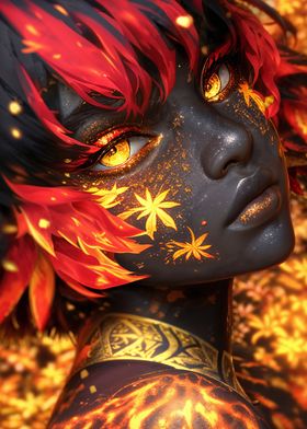 Fire and Gold Woman