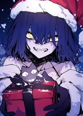 Creepy Christmas Anime Girl