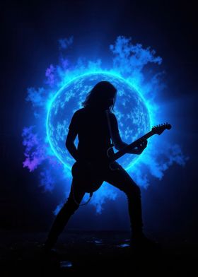 Silhouette Guitarist