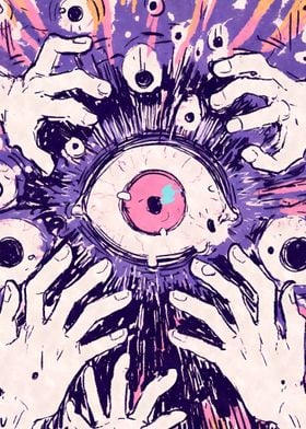 Surreal Eye Weirdcore Illustration