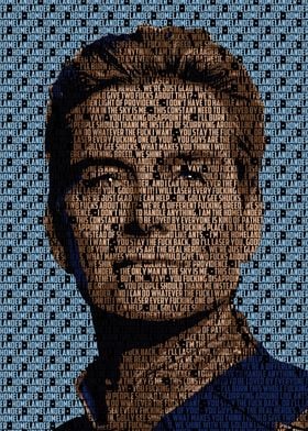 Homelander Text Art Portrait