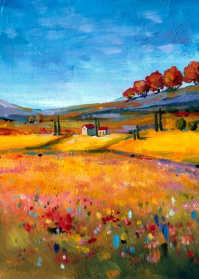 Countryside Landscape Painting