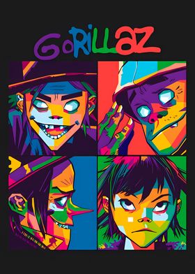 Gorillaz Band Pop Art