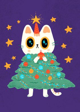 Cat Christmas Tree