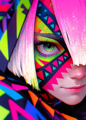 Neon Tribal Makeup