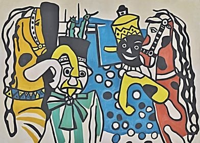 Clowns and horses - Fernand Leger