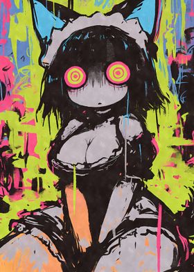 Street Art Anime Girl