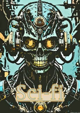 Sci-Fi Robot Skull