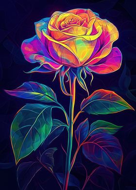 Neon Rose