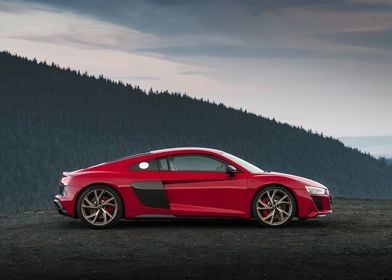 Red Audi R8 Coupe