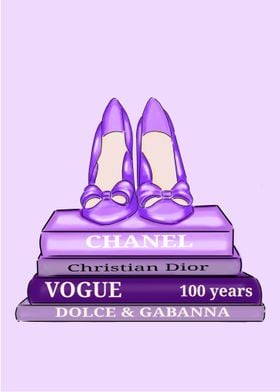 Purple High Heels on Fashion Books