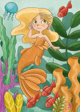 Mermaid with Goldfish