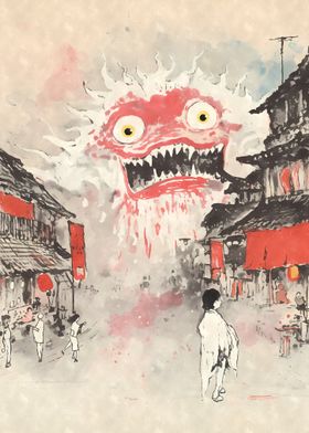 Yokai Attack on City