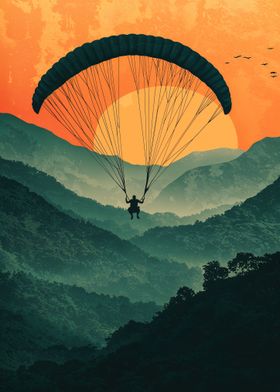 Paragliding Sunset