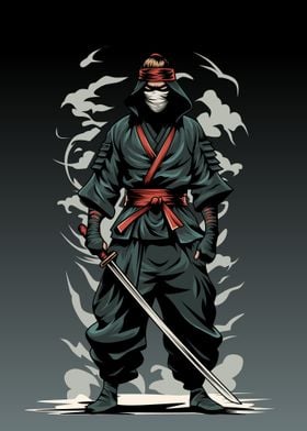 Ninja Warrior Illustration