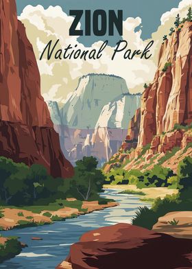 Zion National Park Poster