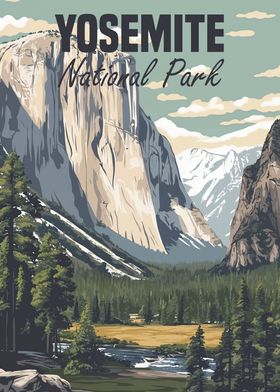 Yosemite National Park Poster