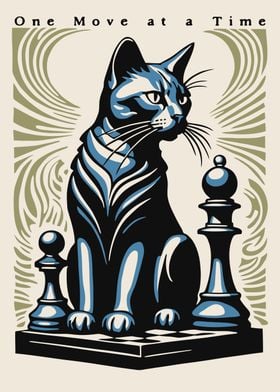 Cat Chess Poster