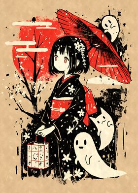 Kimono Girl Ghosts Yokai