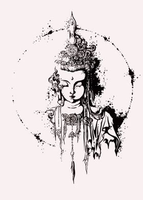 Buddha Ink Illustration