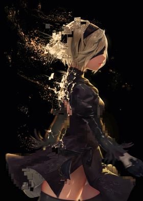 2b nier automata poster