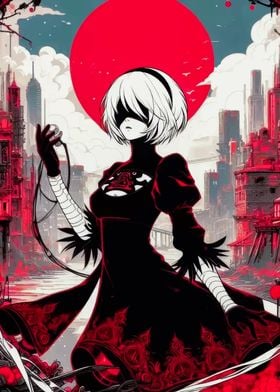 2b nier automata poster