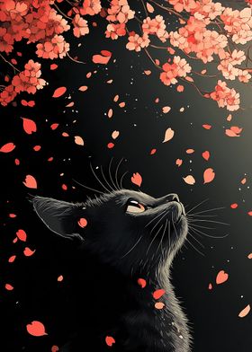 Cherry Blossom Cat