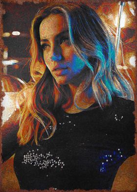 ana de armas Blue Highlights