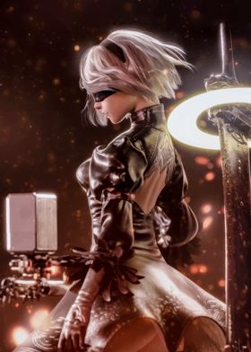 2b nier automata poster