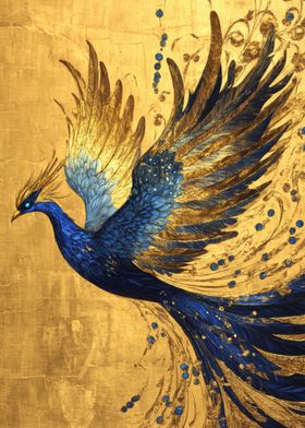 Blue and Golden Phoenix