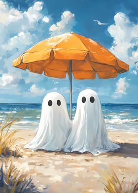 Ghost Couple on the Beach