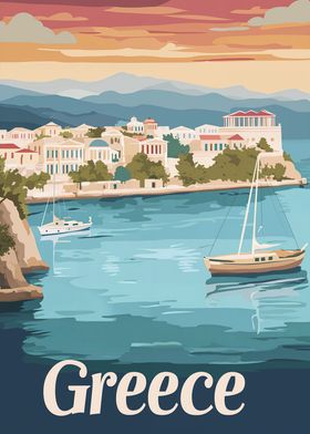 Greece Travel Poster