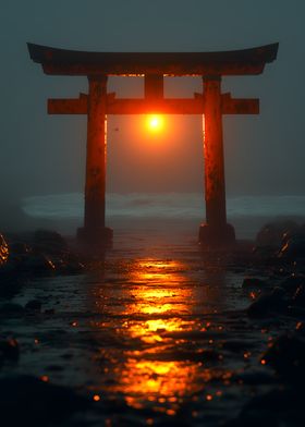 Torii Gate at Sunset