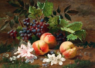 Still Life with Peaches and Grapes