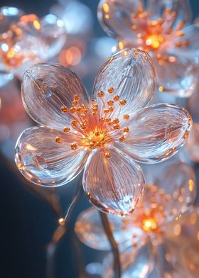 Glowing Glass Flowers